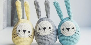 Crochet Easter eggs bunny