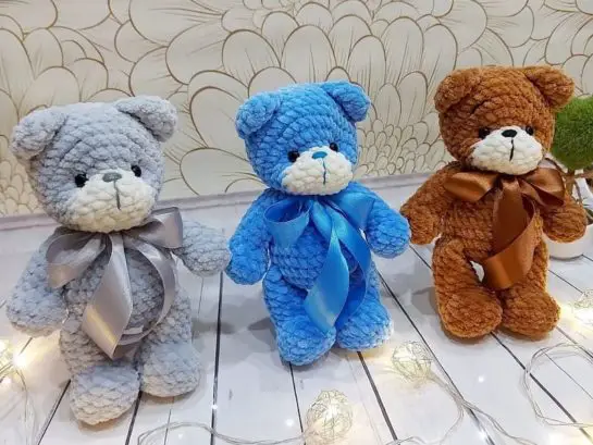 Crochet plush teddy bear free pattern | Amigurumi Space