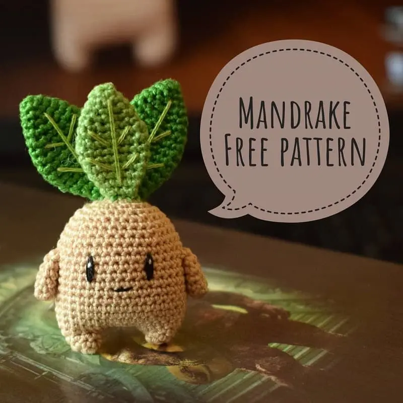 Mandrake amigurumi free crochet pattern