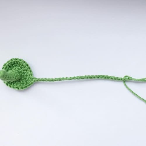 Crochet pumpkin stem and tendril