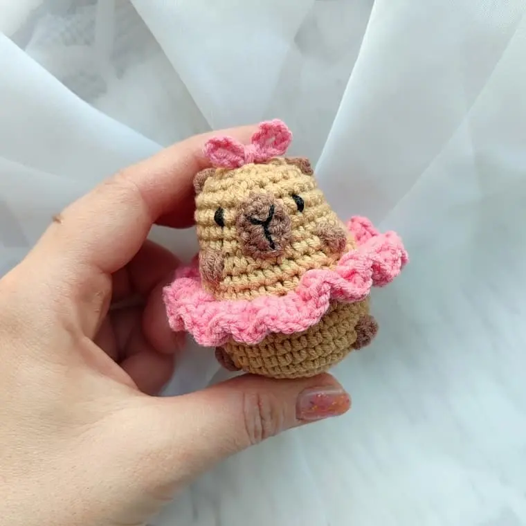 Amigurumi capybara toy keychain Amigurumi capybara toy keychain