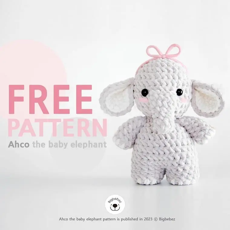 Crochet elephant amigurumi pattern Crochet elephant amigurumi pattern