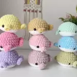 Crochet plush whale