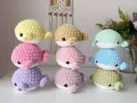 Crochet plush whale