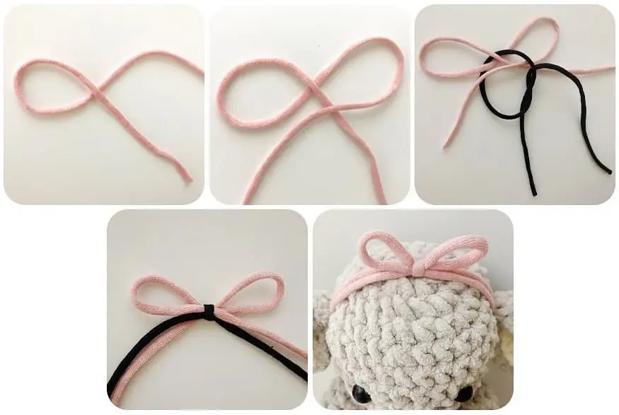 The bow for the amigurumi toy The bow for the amigurumi toy