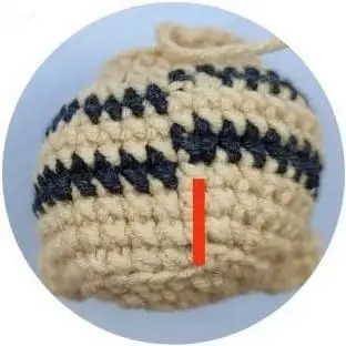 Assembly of a crochet cat Assembly of a crochet cat