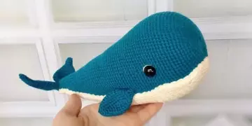 Crochet whale amigurumi