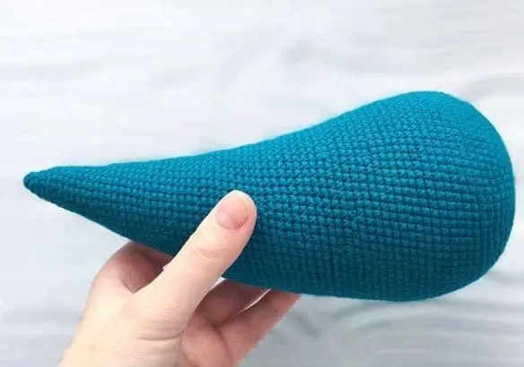Crochet whale: head and body Crochet whale head and body