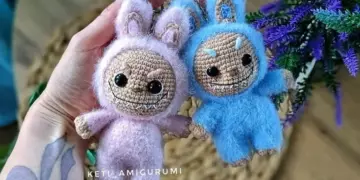Crochet Labubu toy amigurumi