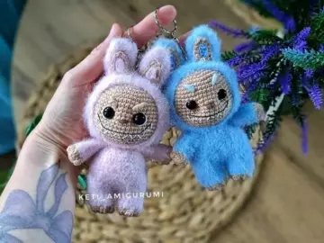 Crochet Labubu toy amigurumi