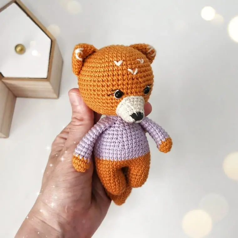 Amigurumi fox crochet toy