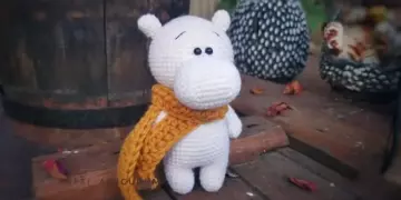 Crochet cute hippo amigurumi