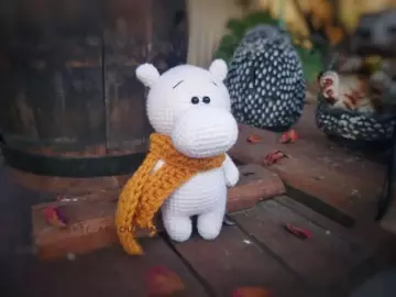 Crochet cute hippo amigurumi