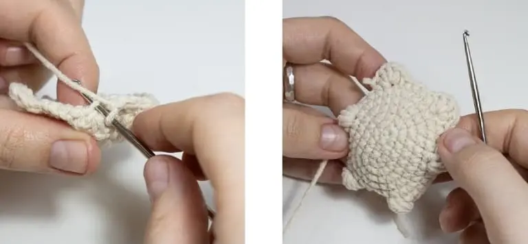 Crochet hedgehog ears