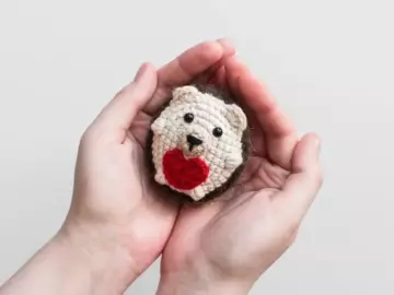 Valentine hedgehog crochet pattern