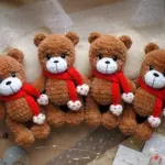 Amigurumi plush teddy bear