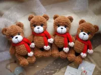 Amigurumi plush teddy bear