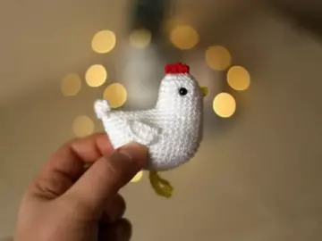 Amigurumi cute chicken