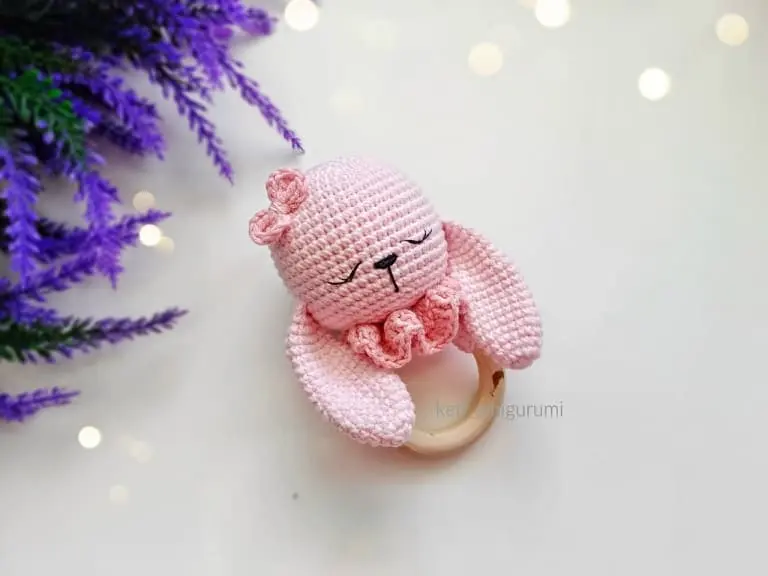 Crochet bunny rattle