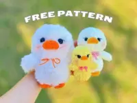Fluffy duck amigurumi pattern
