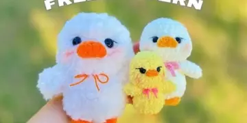 Fluffy duck amigurumi pattern