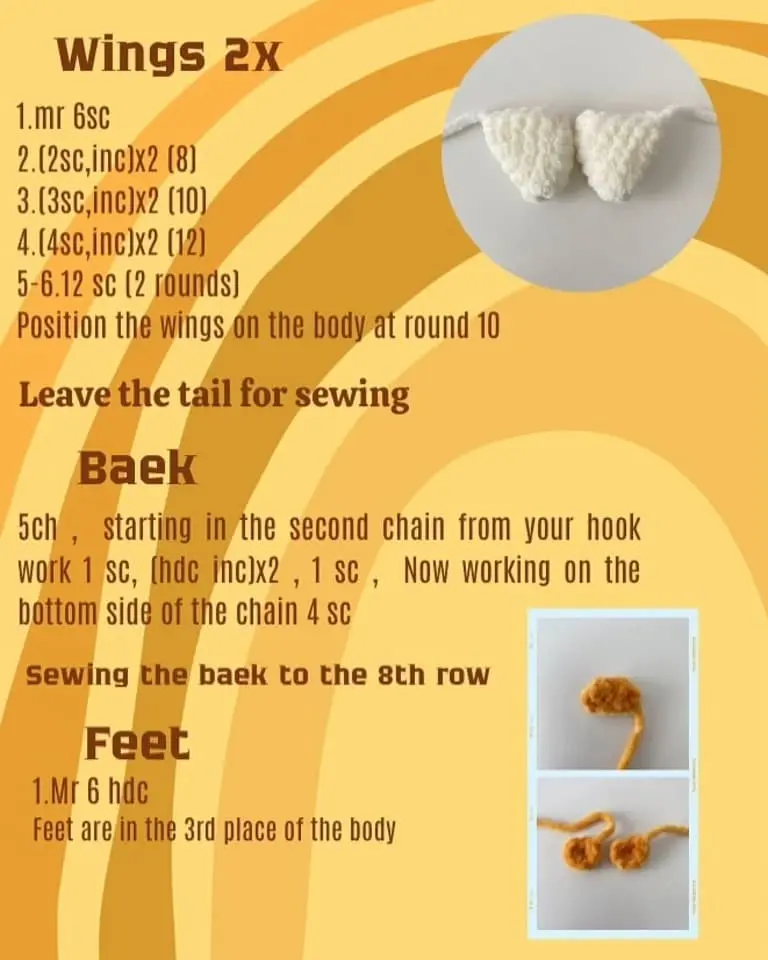 Free amigurumi duck pattern