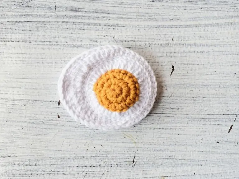 Crochet fried egg
