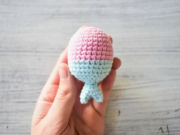 Crochet pig mermaid head body tail