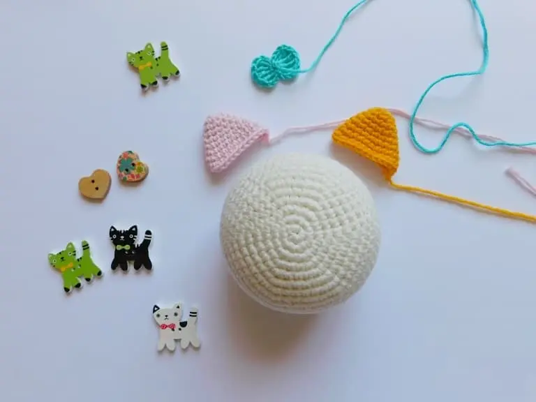 Amigurumi cat: head and ears Amigurumi cat head and ears