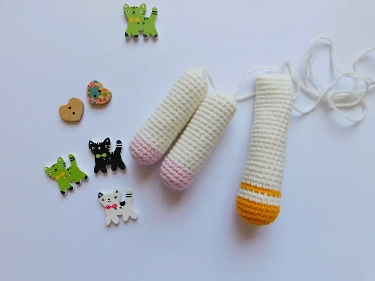 Crochet cat: arms and tail Crochet cat arms and tail