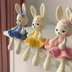 Sweet bunny in dress crochet pattern