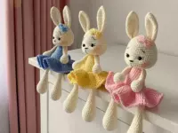 Sweet bunny in dress crochet pattern