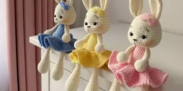 Sweet bunny in dress crochet pattern