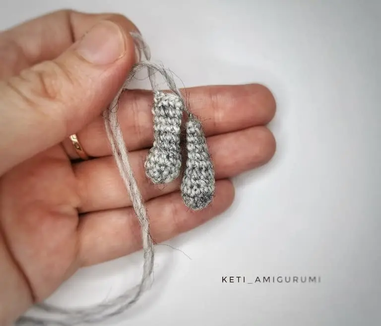 Crochet raccoon arms