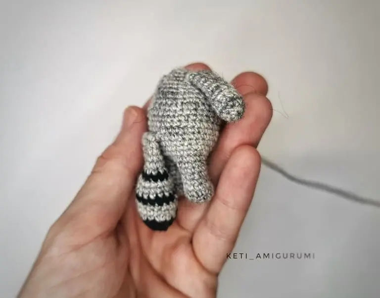 Crochet raccoon body